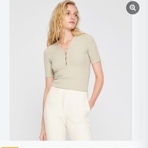 New Club Monaco Button Detail Tee Top